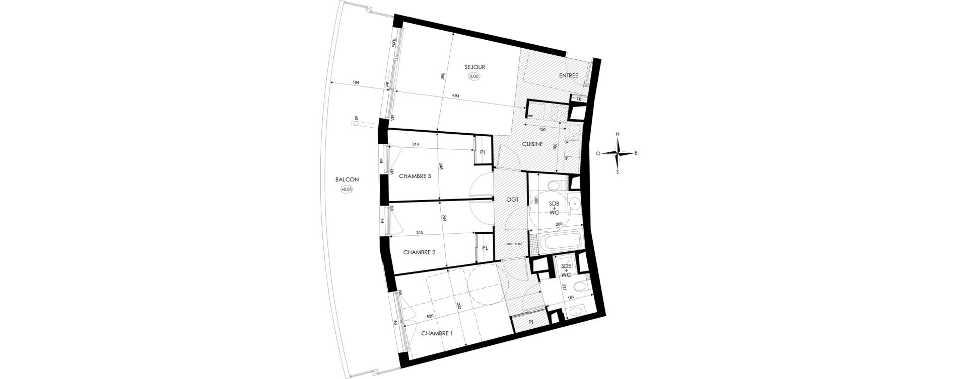 Appartement T4 de 73,10 m2 &agrave; Agde Centre