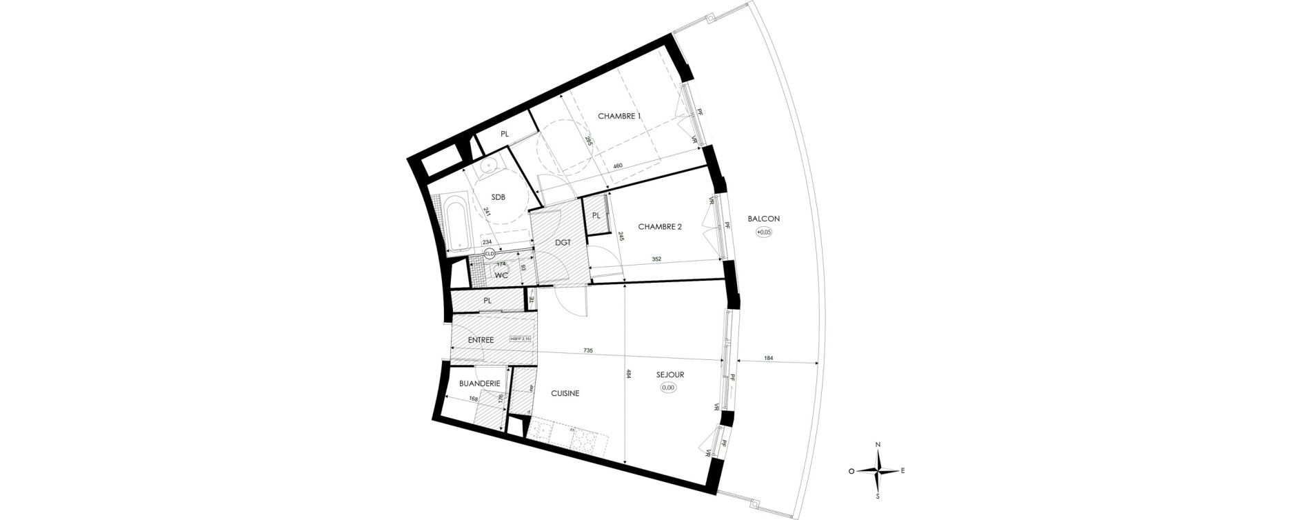 Appartement T3 de 66,55 m2 &agrave; Agde Centre