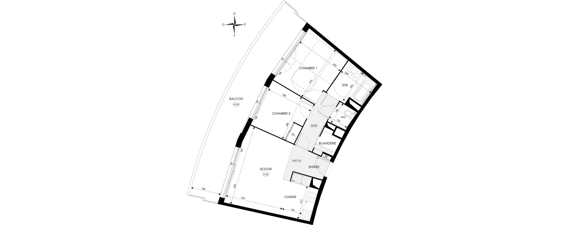 Appartement T3 de 60,00 m2 &agrave; Agde Centre