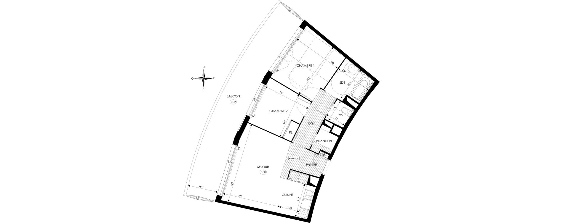 Appartement T3 de 60,00 m2 &agrave; Agde Centre