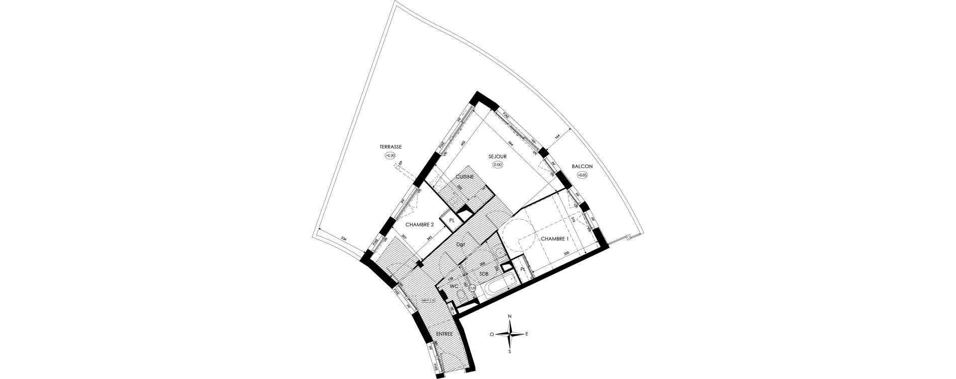 Appartement T3 de 58,55 m2 &agrave; Agde Centre