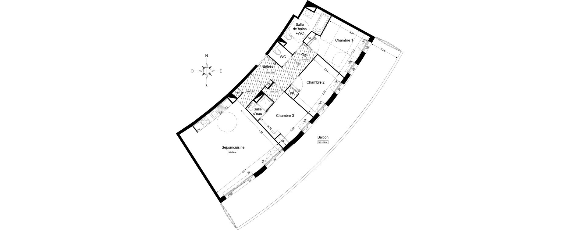 Appartement T4 de 83,50 m2 &agrave; Agde Centre