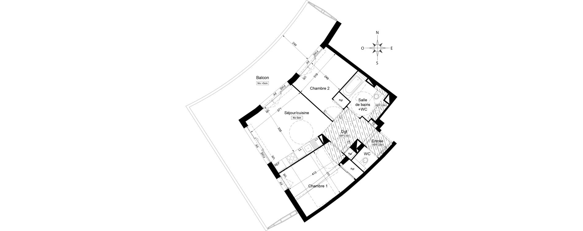 Appartement T3 de 52,70 m2 &agrave; Agde Centre