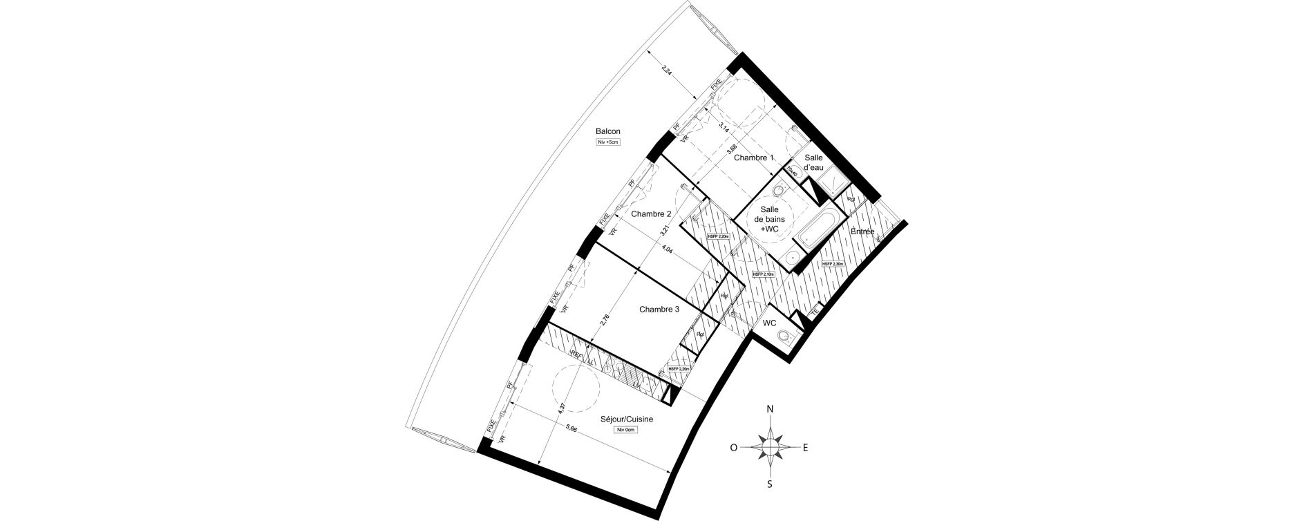 Appartement T4 de 82,50 m2 &agrave; Agde Centre