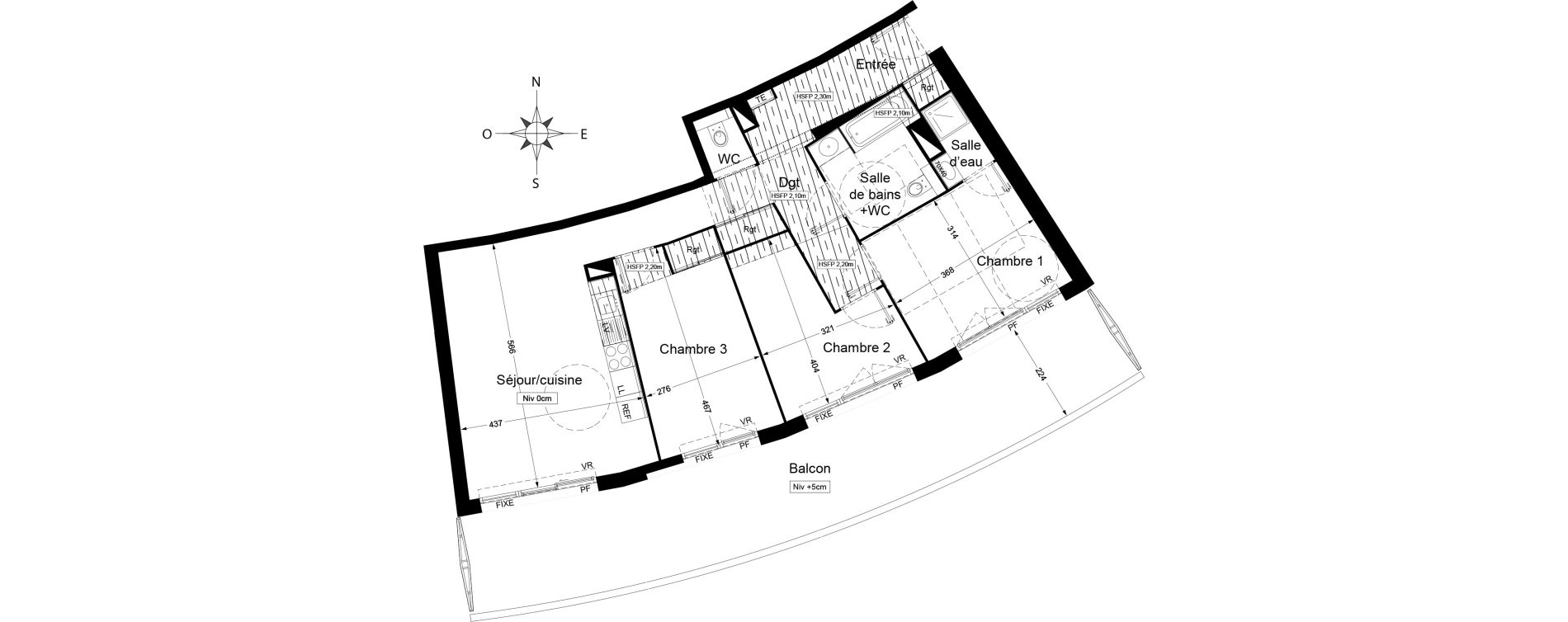 Appartement T4 de 82,50 m2 &agrave; Agde Centre