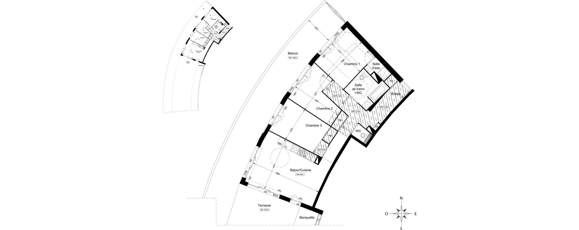 Appartement T4 de 82,00 m2 &agrave; Agde Centre