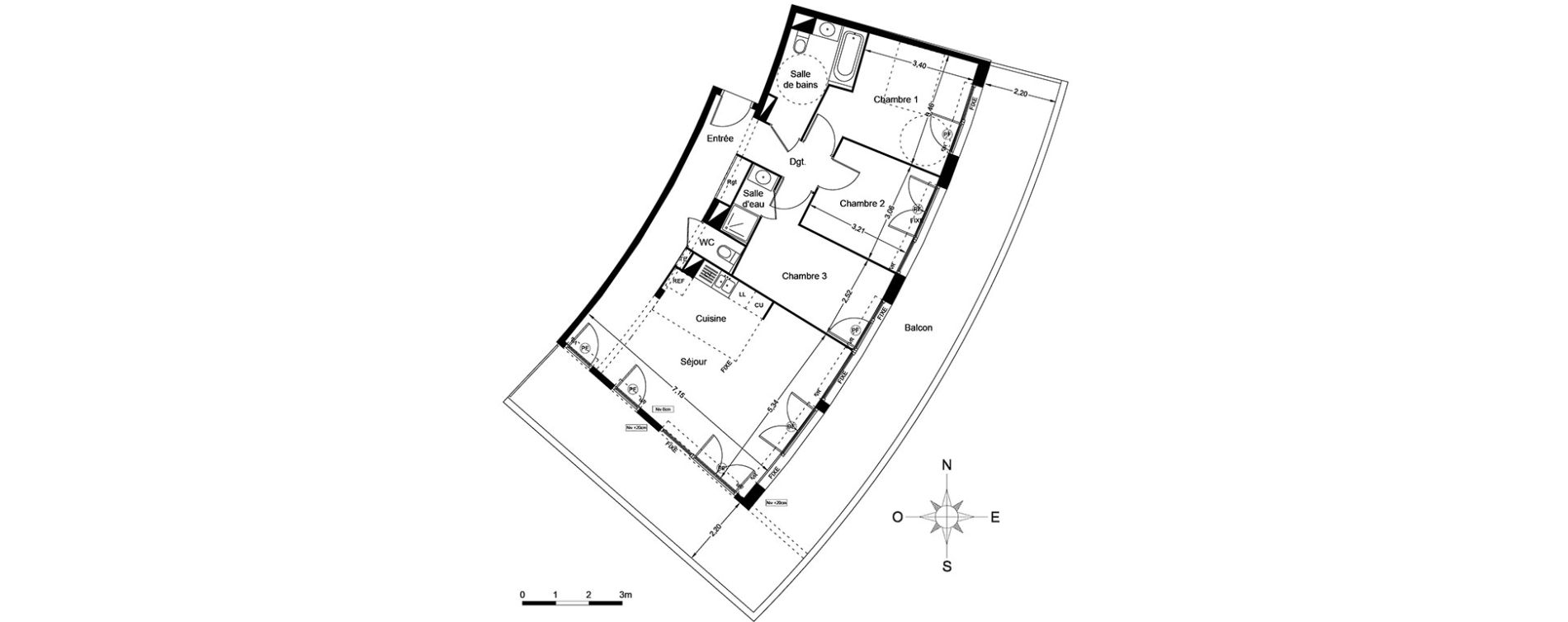 Appartement T4 de 87,55 m2 &agrave; Agde Centre