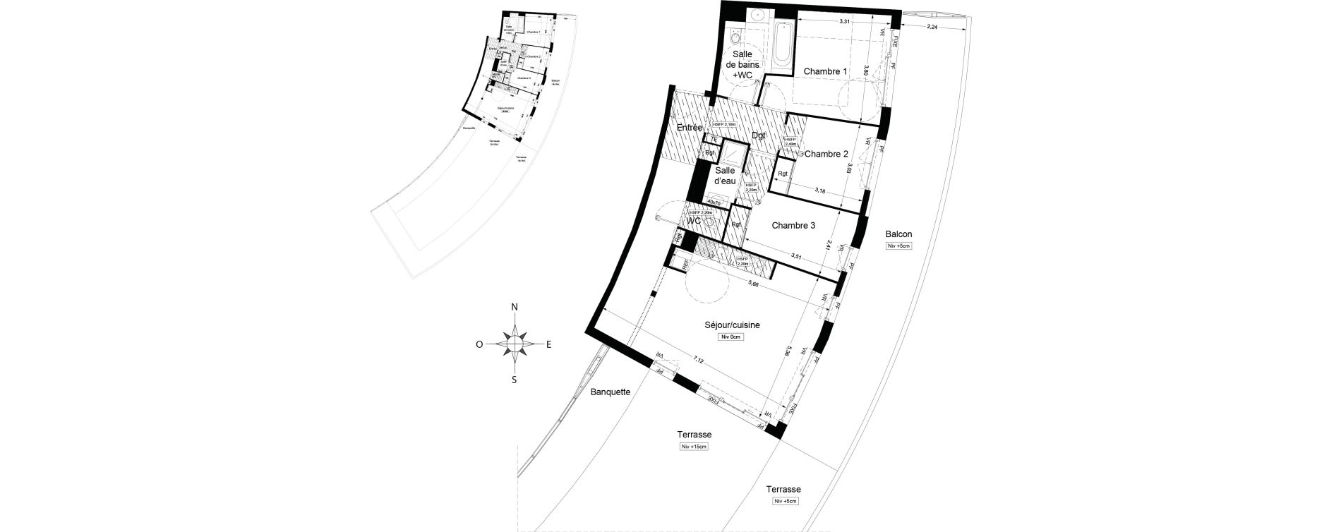 Appartement T4 de 86,65 m2 &agrave; Agde Centre