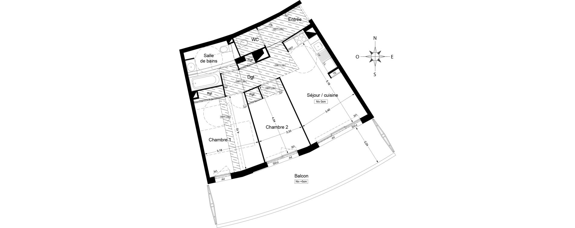 Appartement T3 de 55,50 m2 &agrave; Agde Centre
