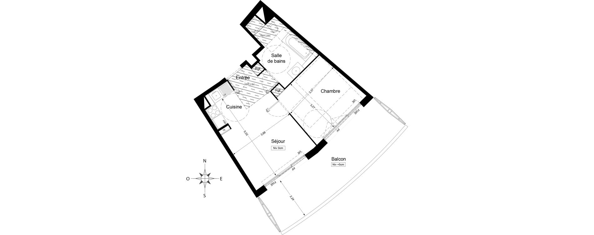 Appartement T2 de 39,65 m2 &agrave; Agde Centre