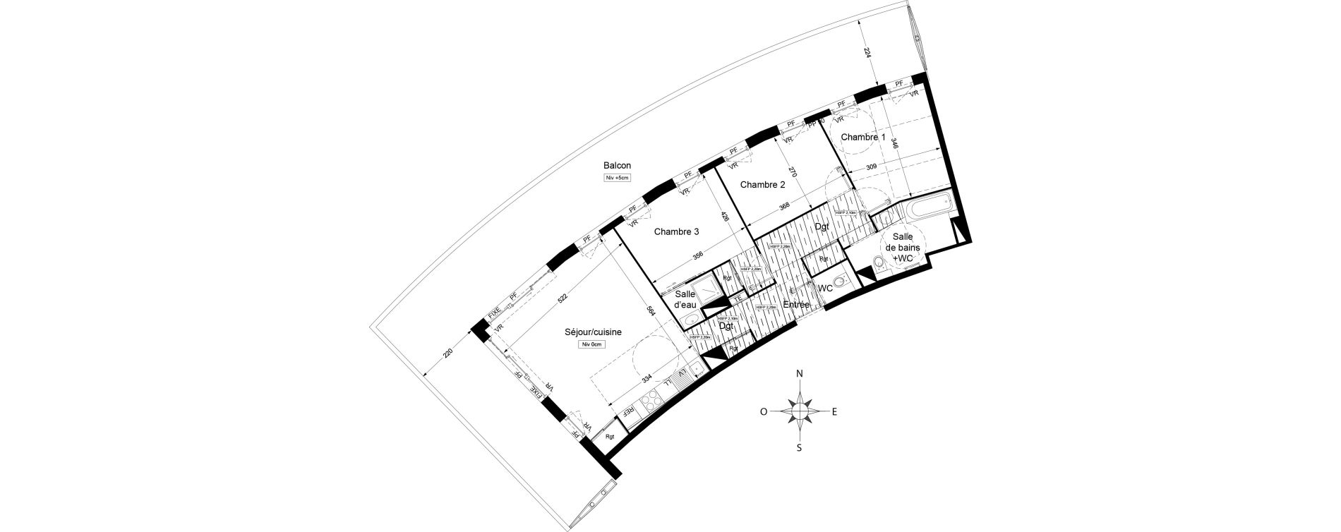 Appartement T4 de 83,05 m2 &agrave; Agde Centre