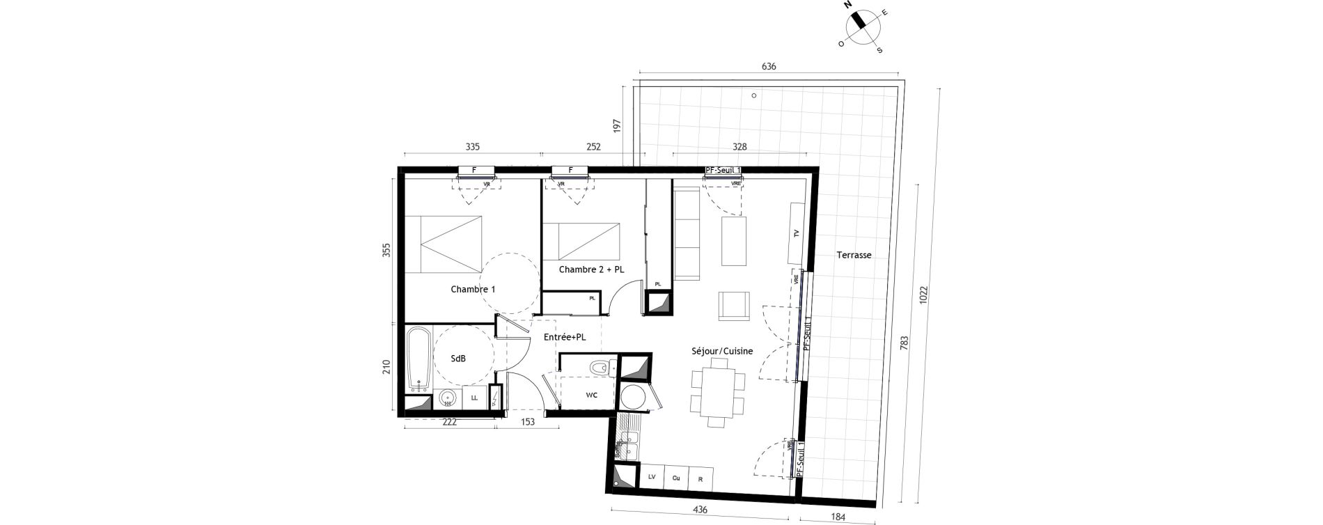 Appartement T3 de 61,30 m2 &agrave; Agde Centre