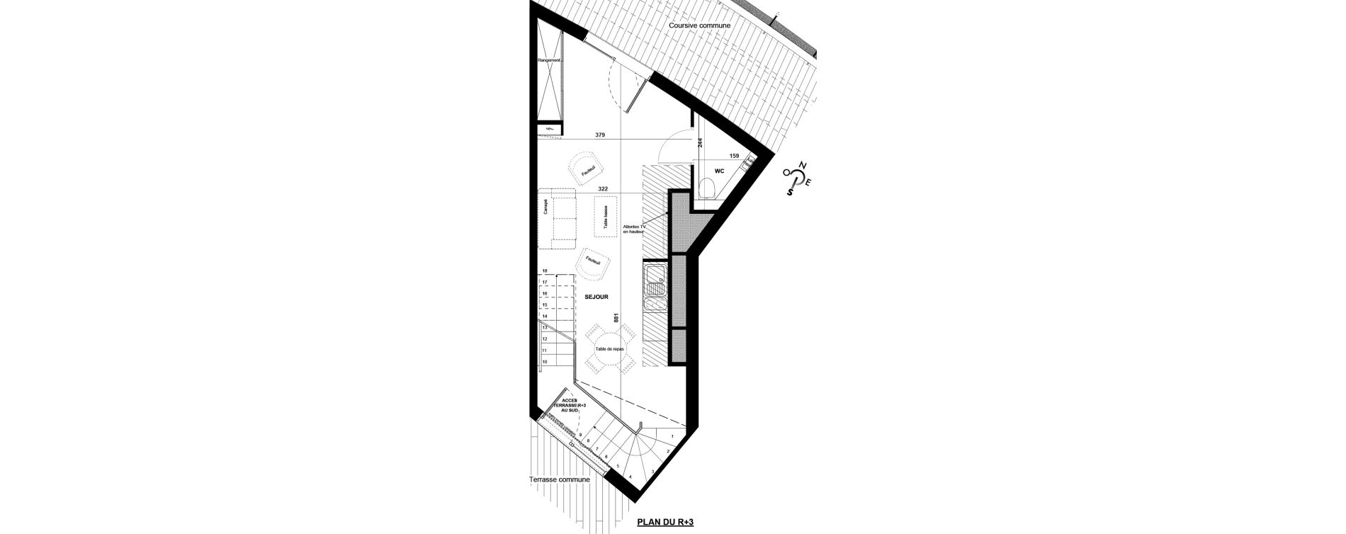 Duplex T3 meubl&eacute; de 83,45 m2 &agrave; Agde Village naturiste