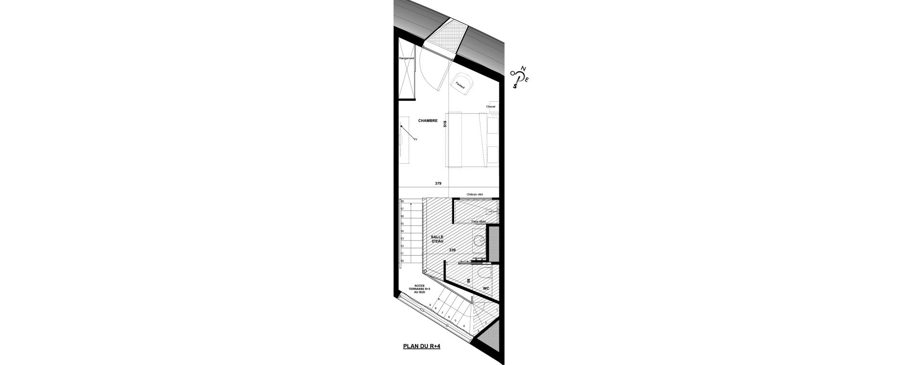 Duplex T2 meubl&eacute; de 56,30 m2 &agrave; Agde Village naturiste