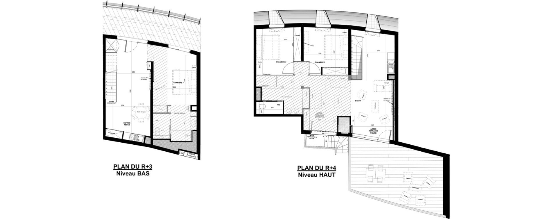 Duplex T4 meubl&eacute; de 139,50 m2 &agrave; Agde Village naturiste