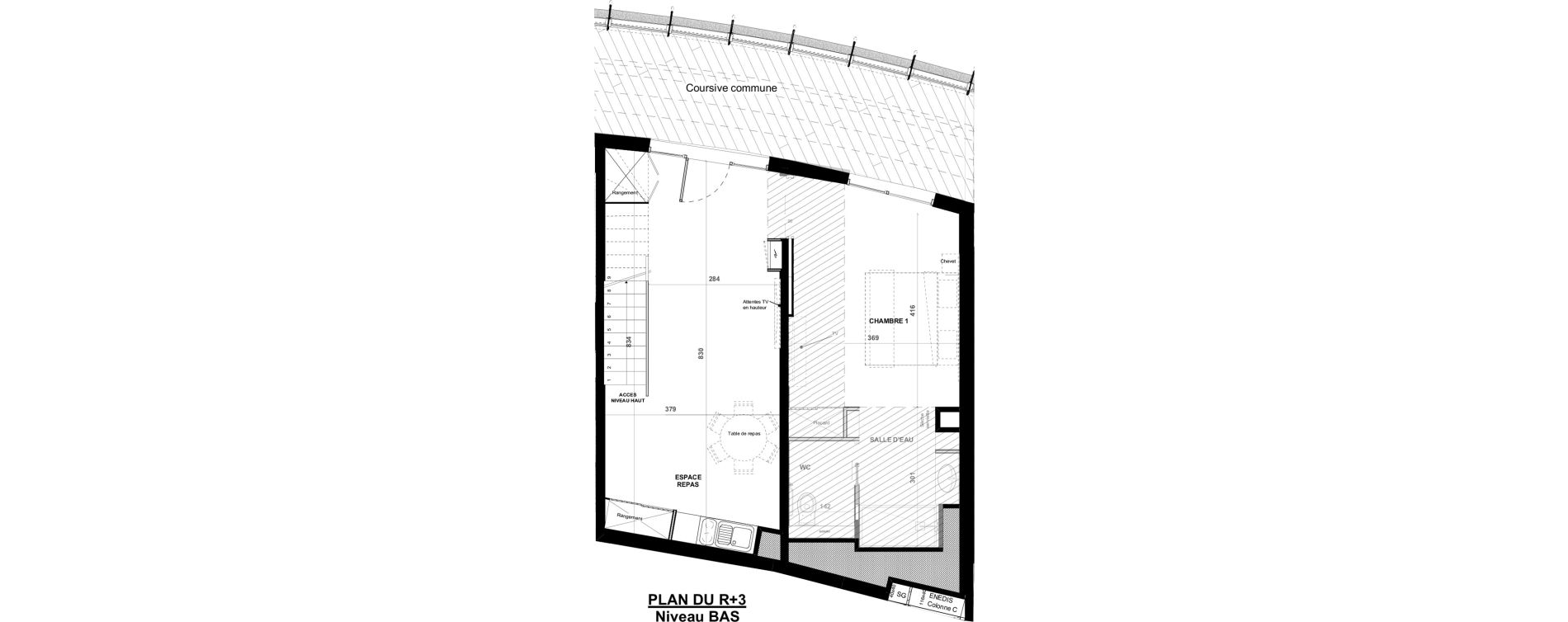 Duplex T4 meubl&eacute; de 139,50 m2 &agrave; Agde Village naturiste