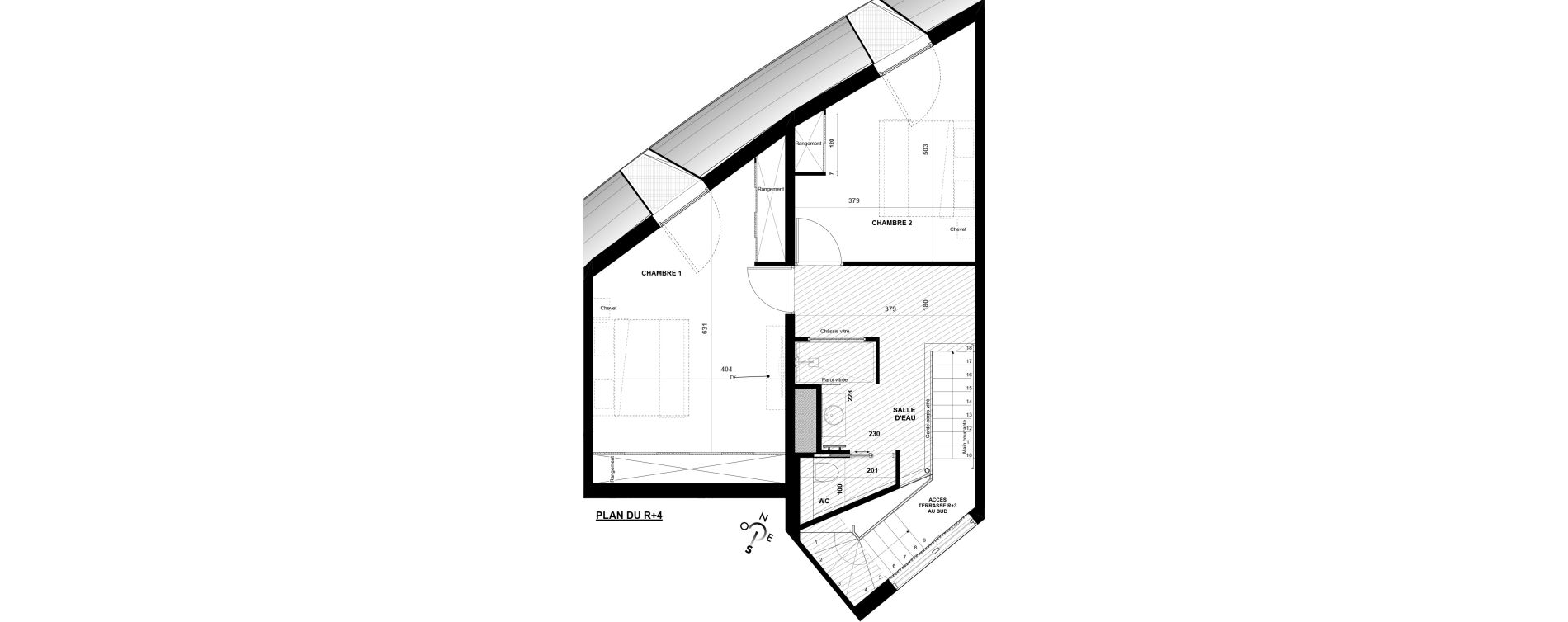 Duplex T3 meubl&eacute; de 83,45 m2 &agrave; Agde Village naturiste