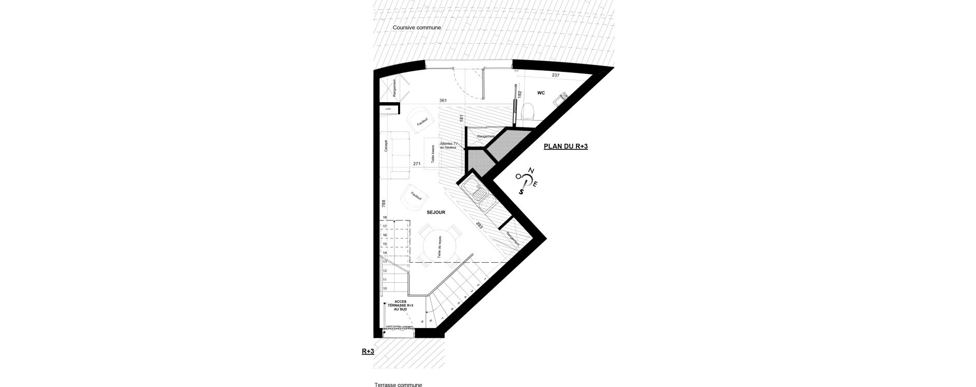 Duplex T2 meubl&eacute; de 59,00 m2 &agrave; Agde Village naturiste