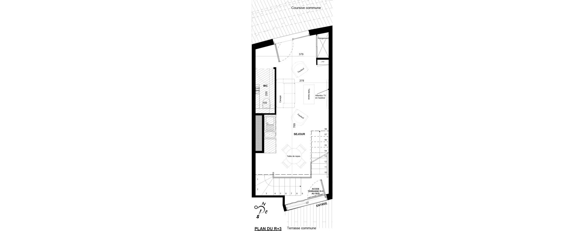 Duplex T3 meubl&eacute; de 60,75 m2 &agrave; Agde Village naturiste