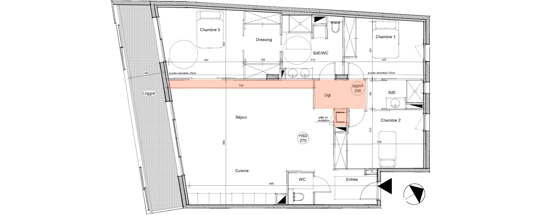Appartement T4 de 123,05 m2 &agrave; Agde Le grau d'agde