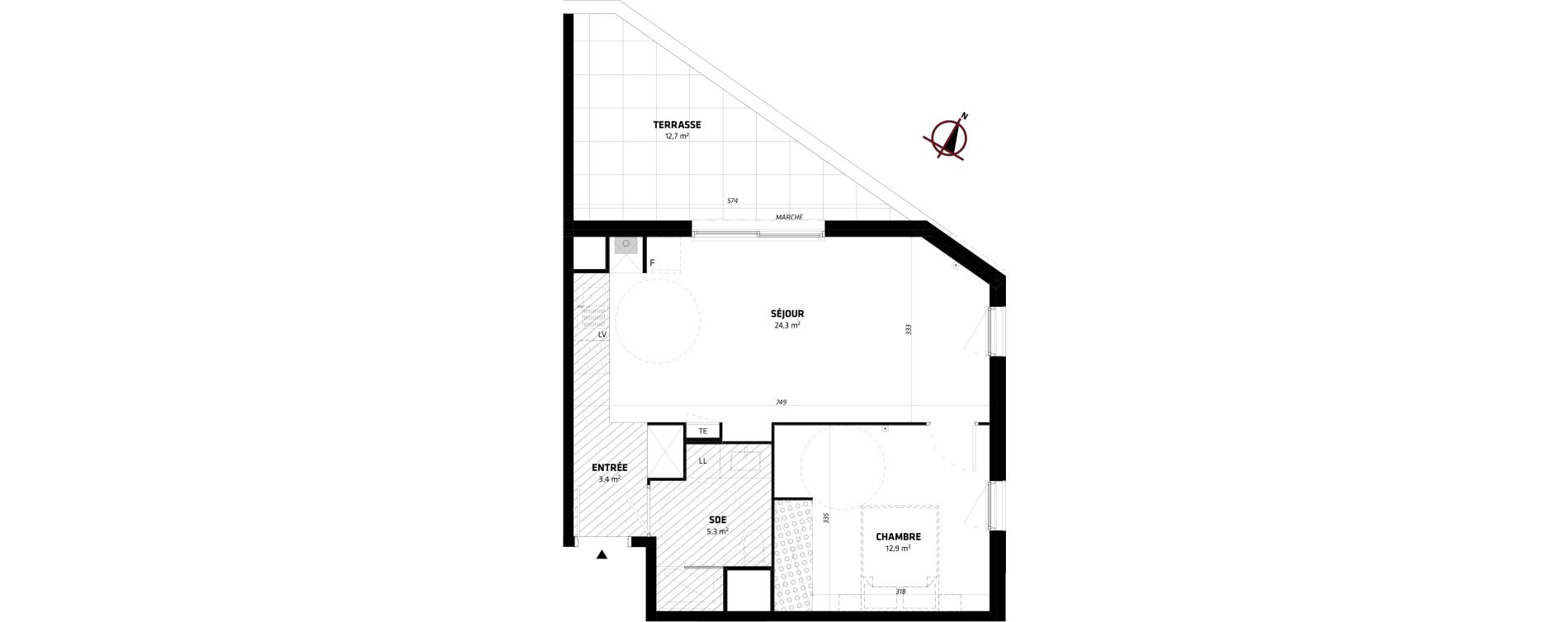 Appartement T2 de 46,00 m2 &agrave; Baillargues Centre