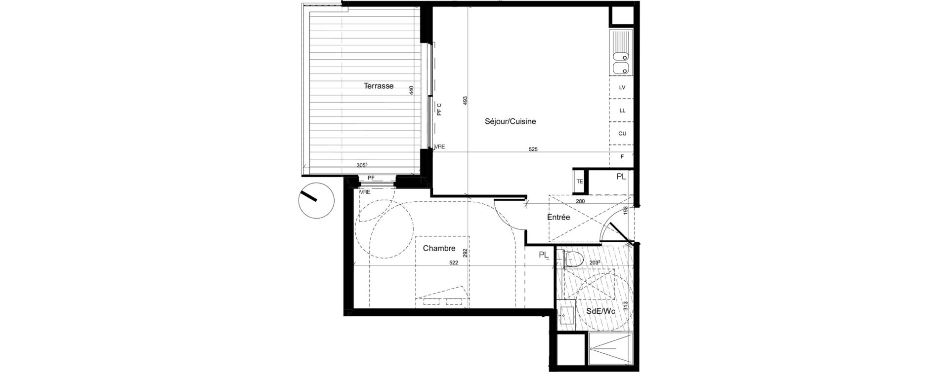 Appartement T2 de 49,05 m2 &agrave; Baillargues Centre