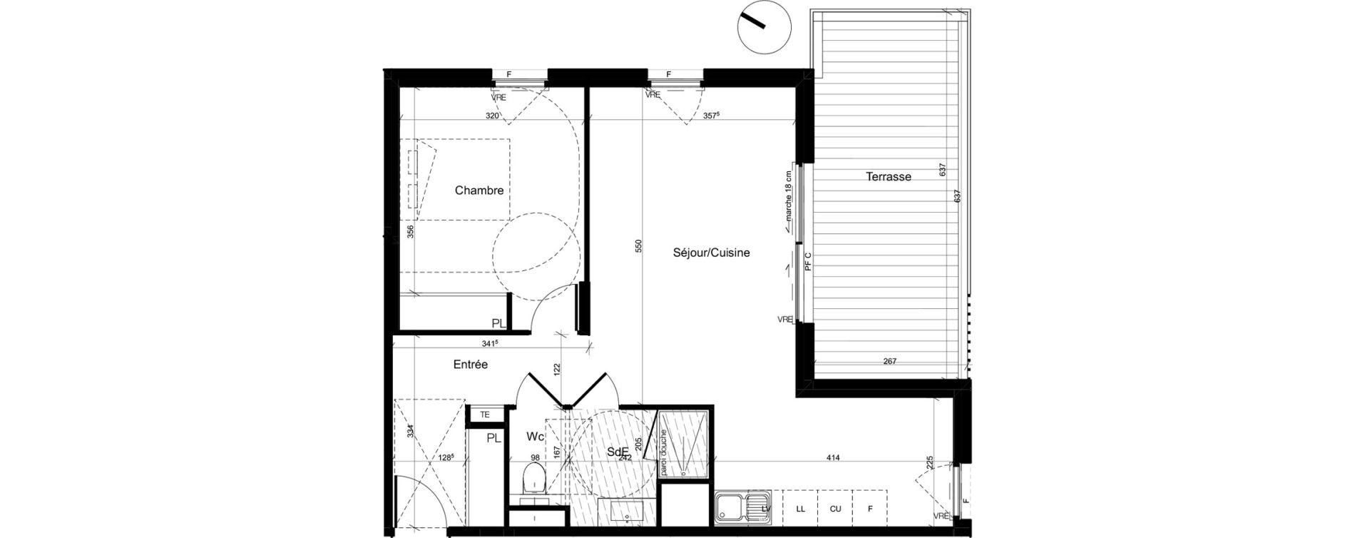 Appartement T2 de 55,99 m2 &agrave; Baillargues Centre