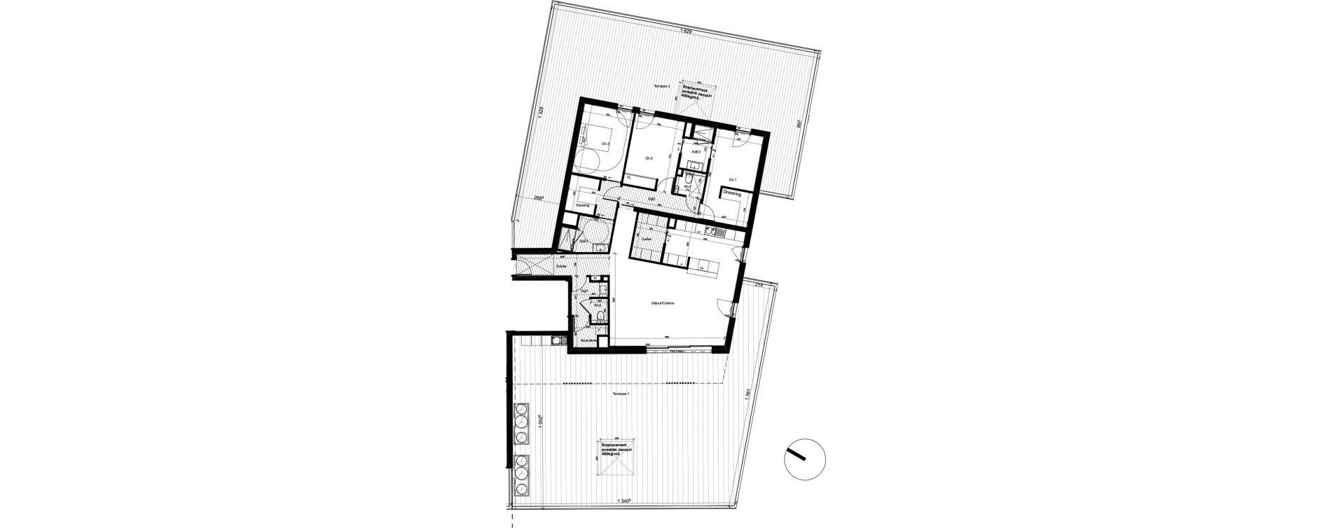Appartement T4 de 137,89 m2 &agrave; Baillargues Centre