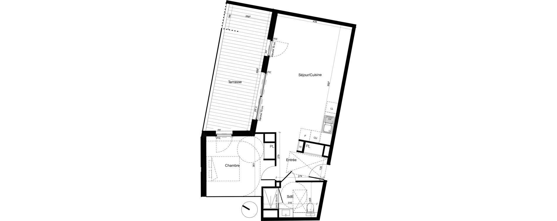 Appartement T2 de 55,60 m2 &agrave; Baillargues Centre