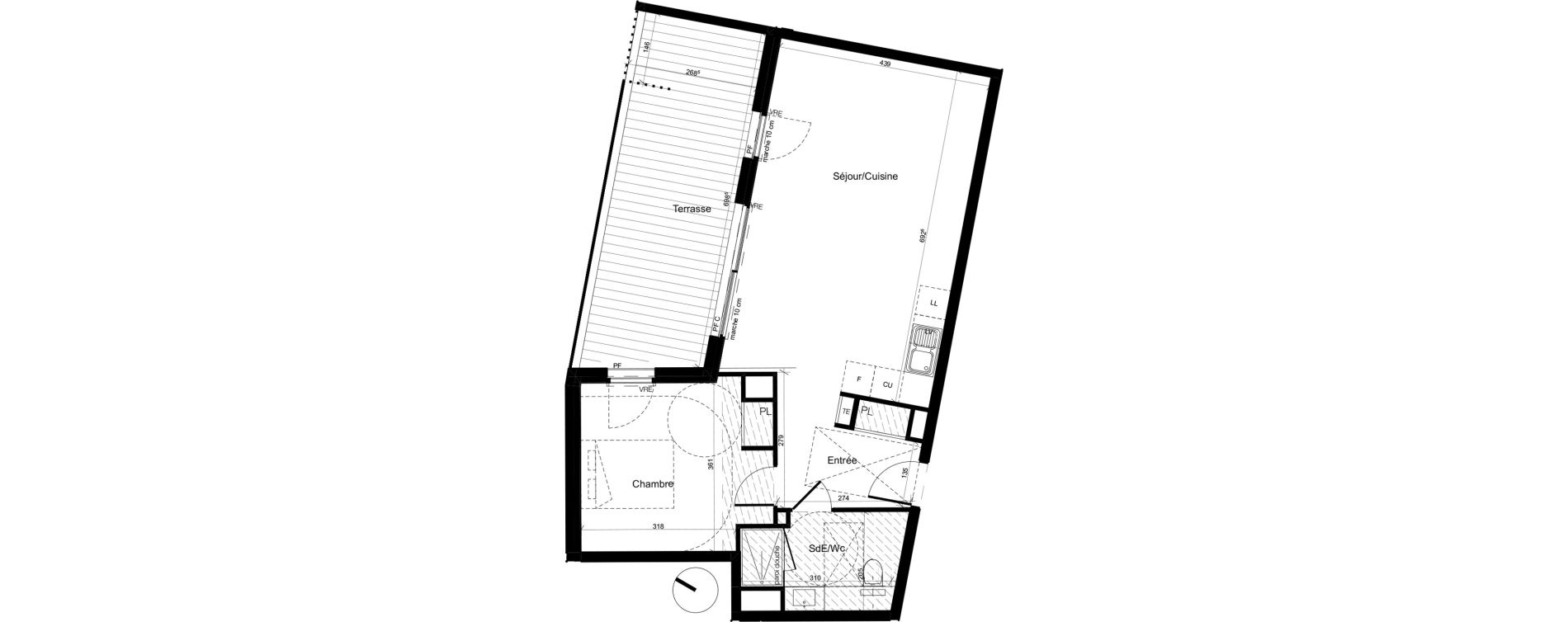 Appartement T2 de 55,60 m2 &agrave; Baillargues Centre