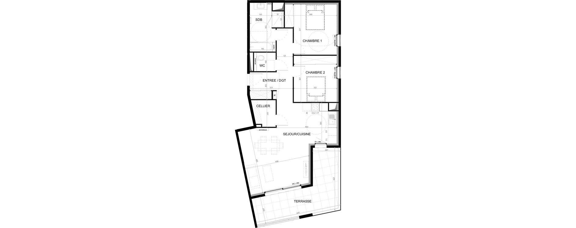 Appartement T3 de 81,10 m2 &agrave; Baillargues Centre