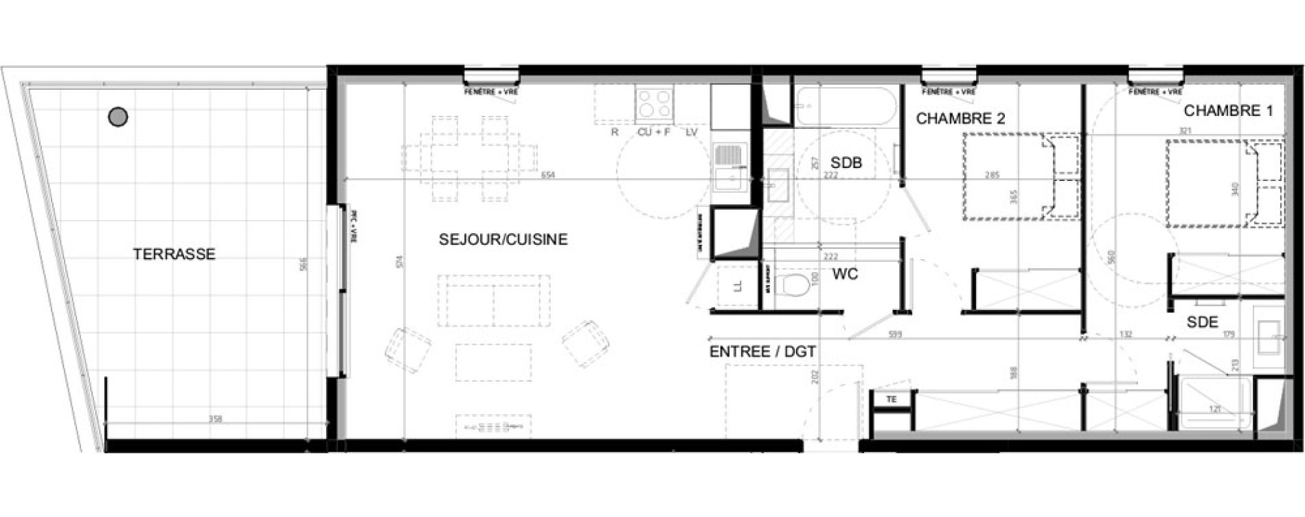 Appartement T3 de 81,70 m2 &agrave; Baillargues Centre