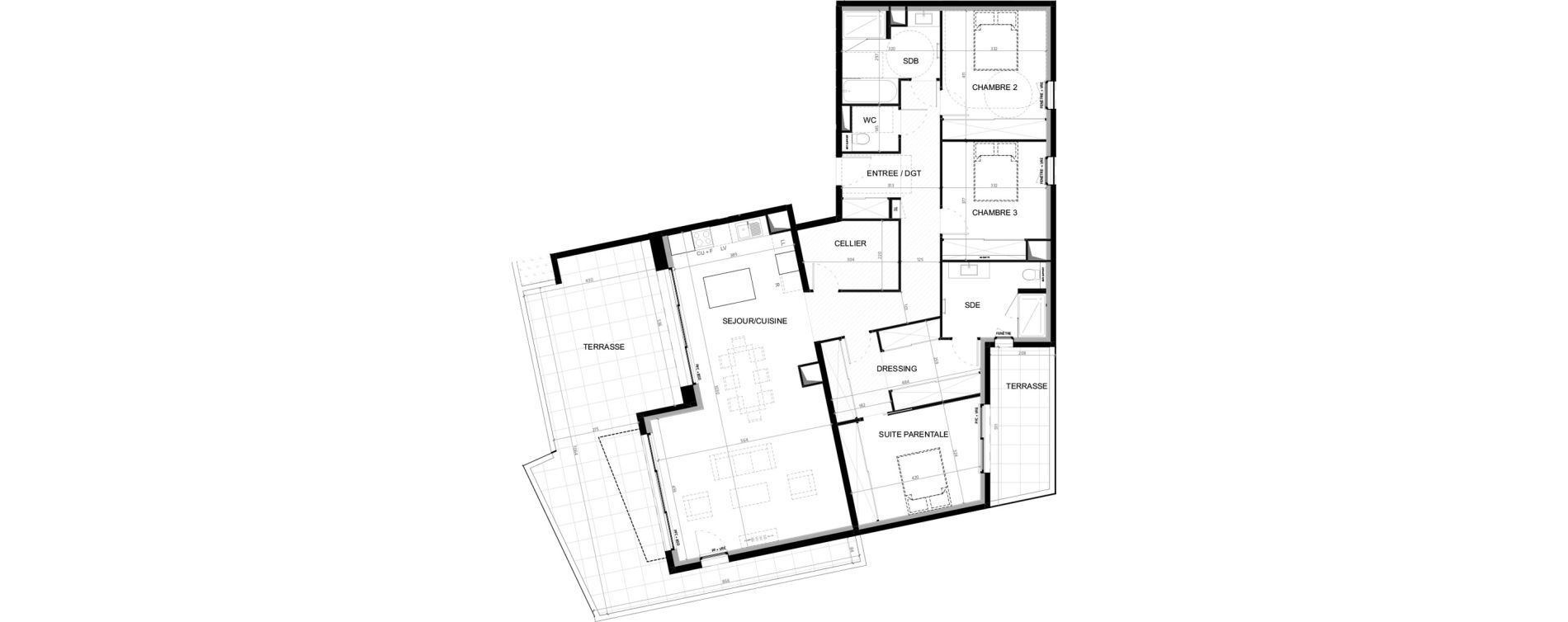 Appartement T4 de 140,00 m2 &agrave; Baillargues Centre
