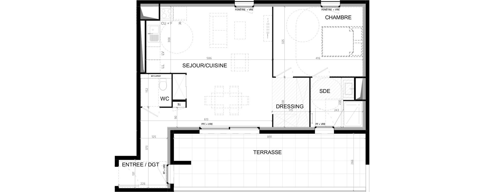 Appartement T2 de 59,90 m2 &agrave; Baillargues Centre