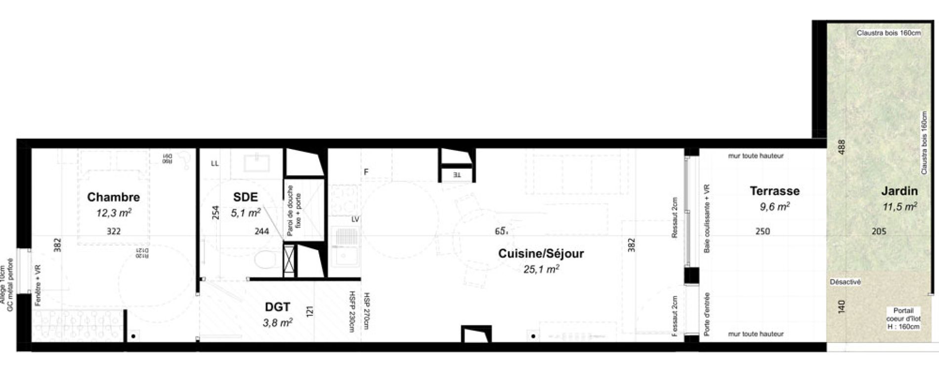 Appartement T2 de 46,30 m2 &agrave; Baillargues Centre