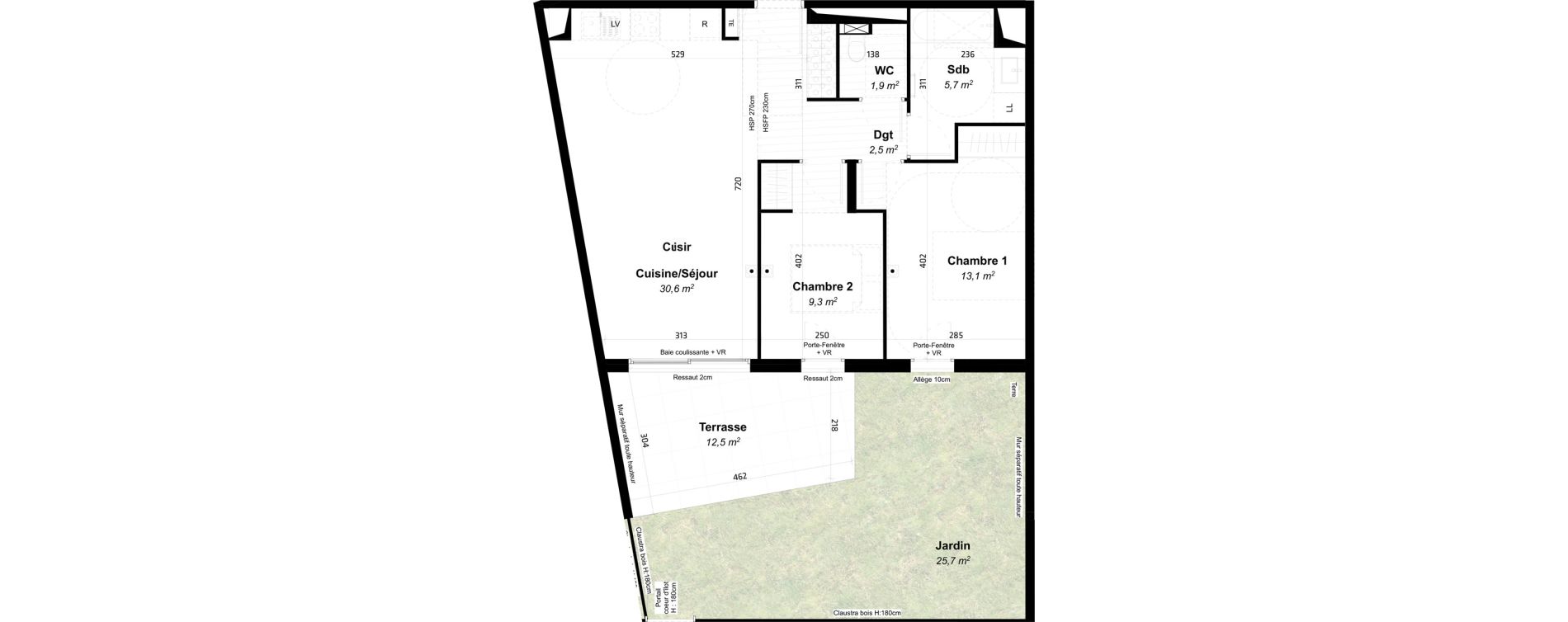 Appartement T3 de 63,10 m2 &agrave; Baillargues Centre