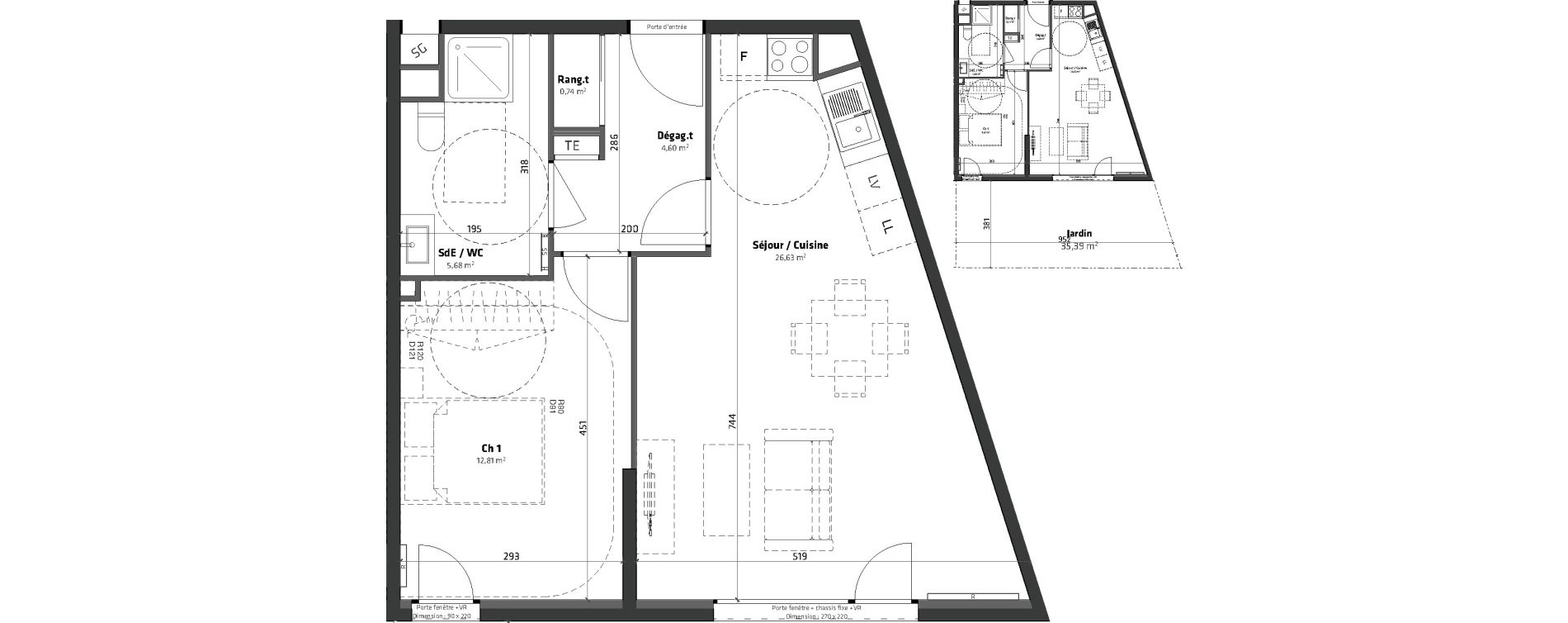 Appartement T2 de 50,46 m2 &agrave; Balaruc-Les-Bains Centre