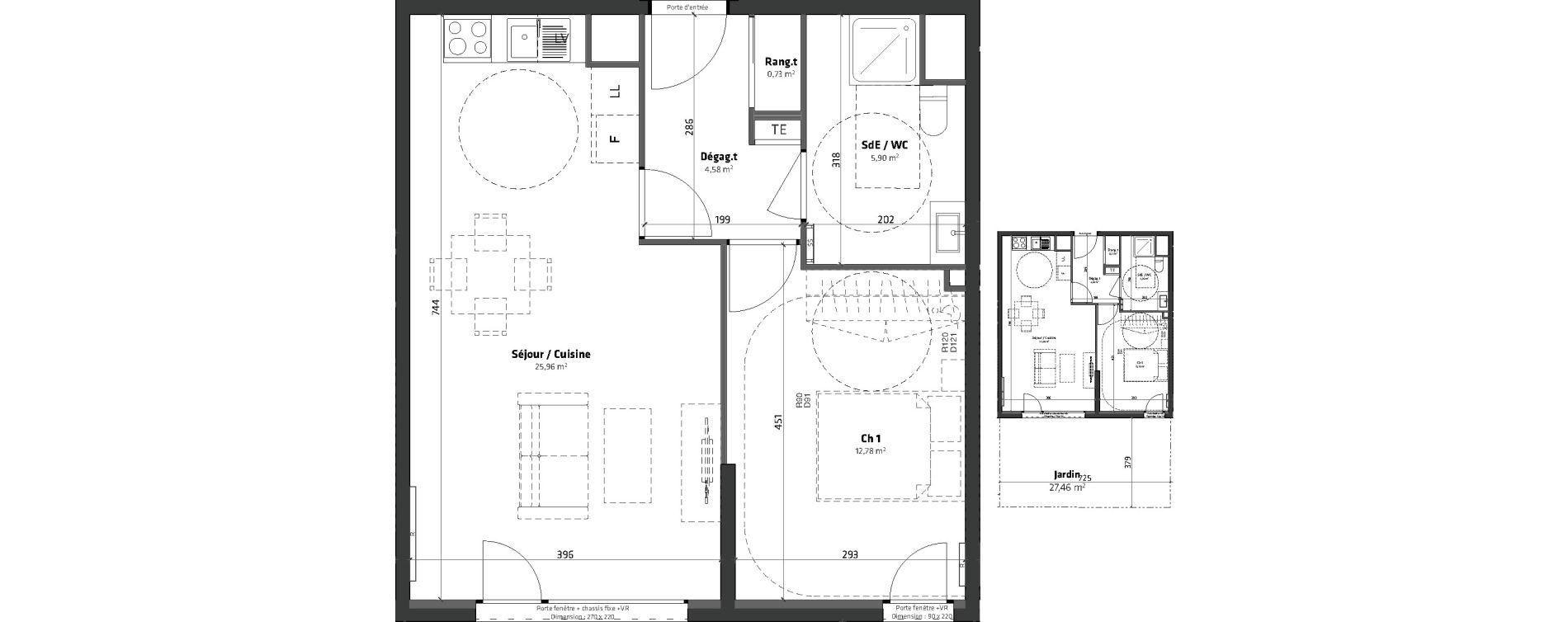 Appartement T2 de 49,95 m2 &agrave; Balaruc-Les-Bains Centre