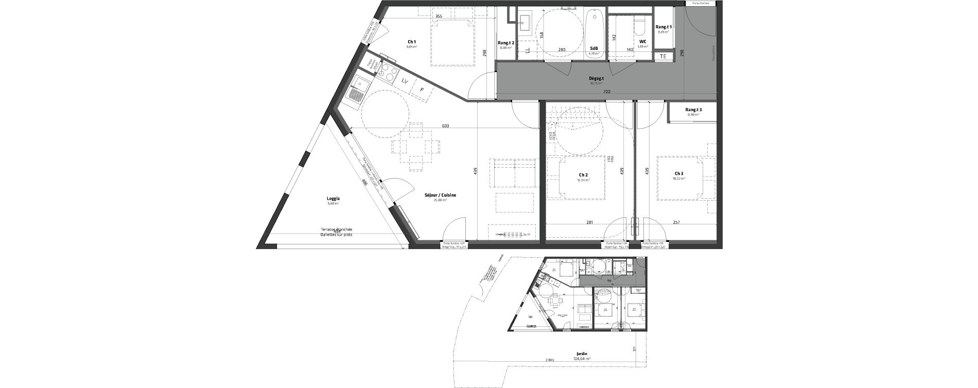 Appartement T4 de 77,49 m2 &agrave; Balaruc-Les-Bains Centre