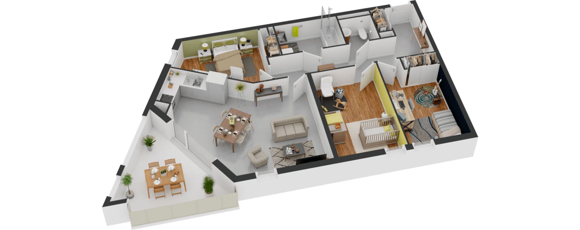 Appartement T4 de 77,28 m2 &agrave; Balaruc-Les-Bains Centre