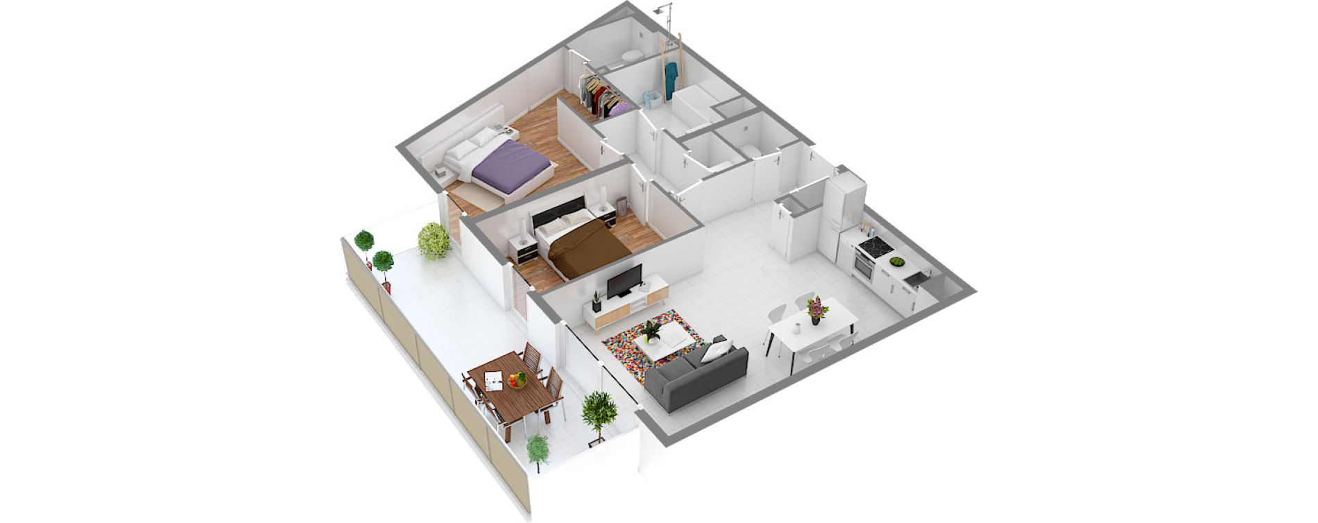 Appartement T3 de 78,45 m2 &agrave; Balaruc-Les-Bains Centre