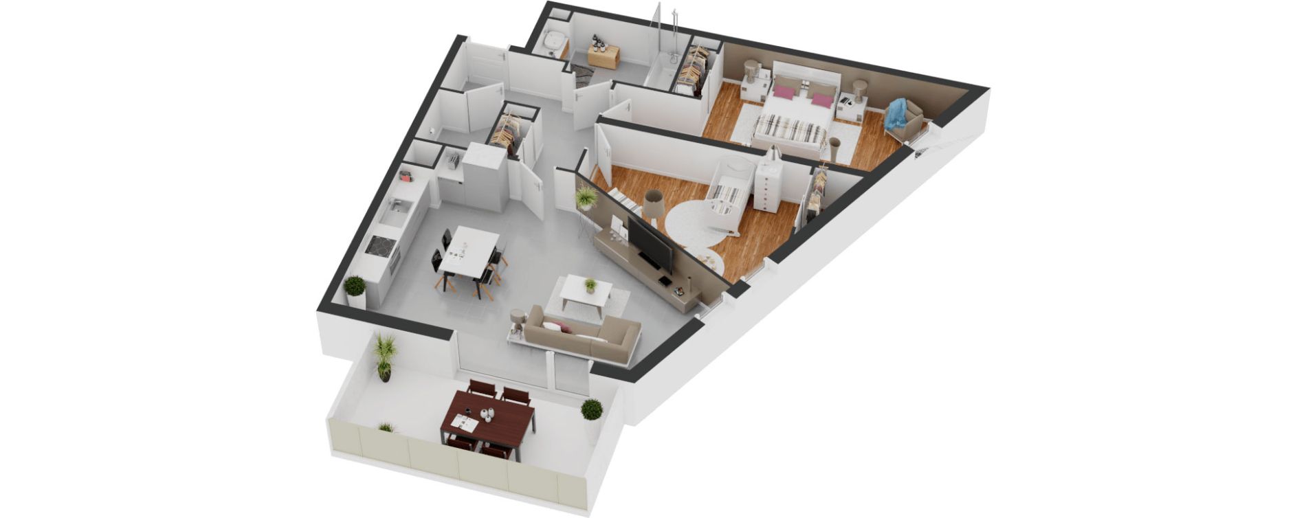Appartement T3 de 66,12 m2 &agrave; Balaruc-Les-Bains Centre