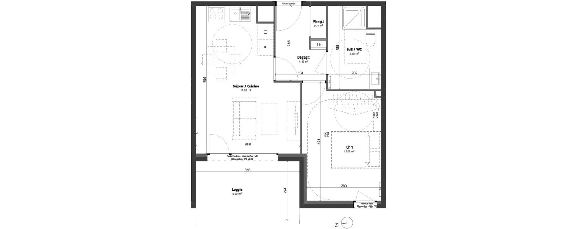 Appartement T2 de 42,66 m2 &agrave; Balaruc-Les-Bains Centre