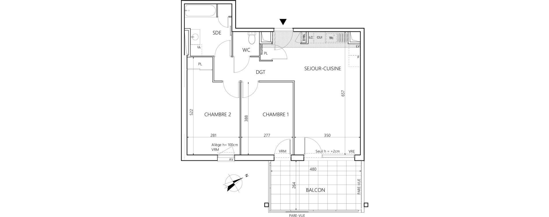 Appartement T3 de 61,52 m2 &agrave; Balaruc-Les-Bains Village thermal