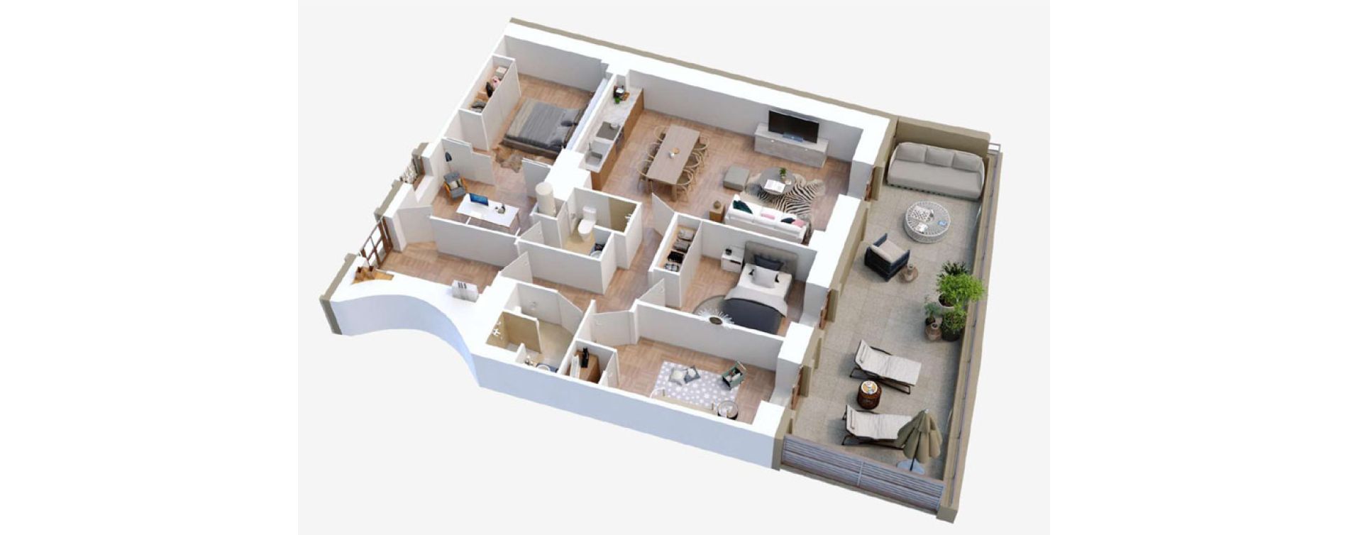 Appartement T5 de 91,18 m2 &agrave; B&eacute;ziers Saint-nazaire