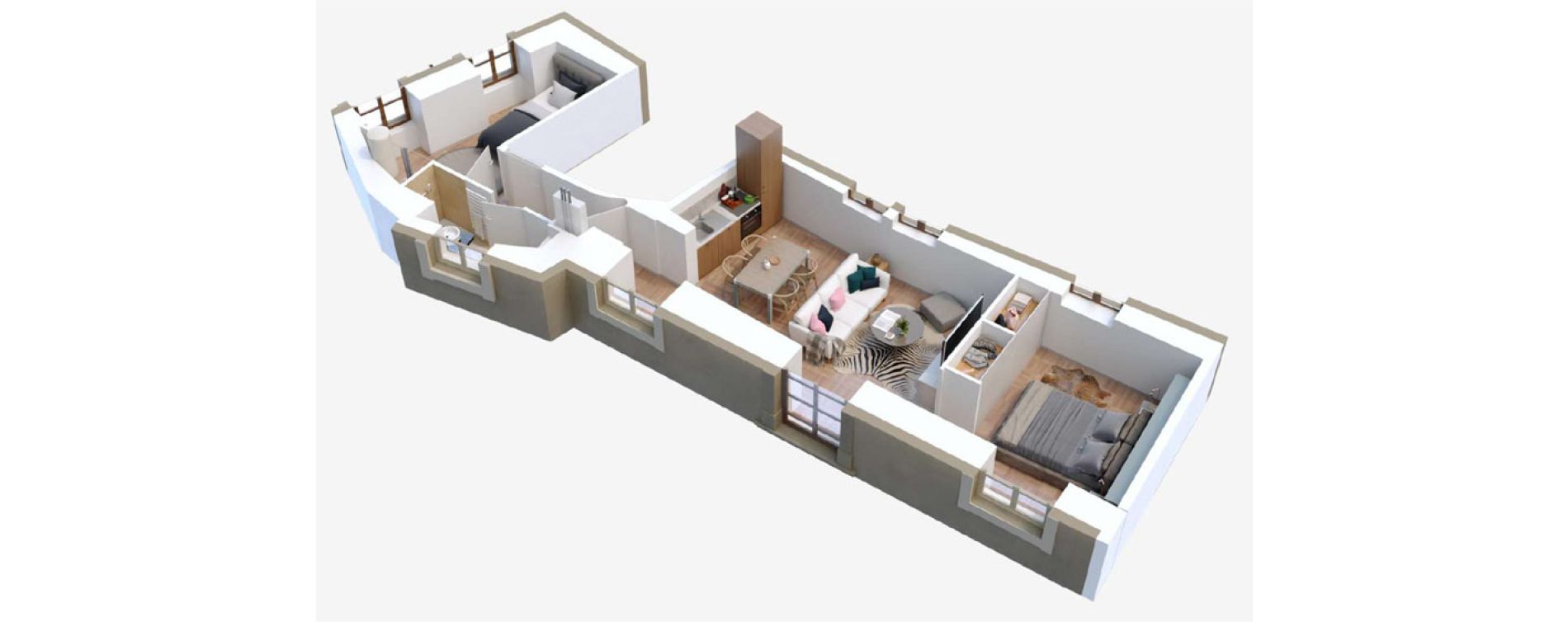 Appartement T3 de 49,90 m2 &agrave; B&eacute;ziers Saint-nazaire