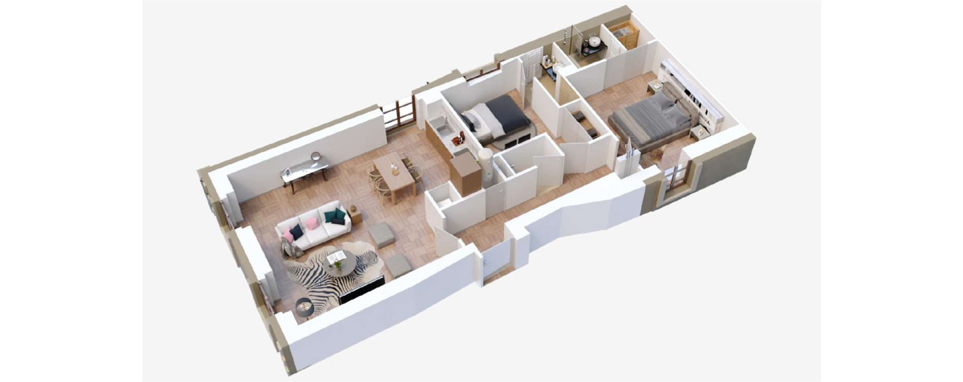 Appartement T3 de 83,53 m2 &agrave; B&eacute;ziers Saint-nazaire