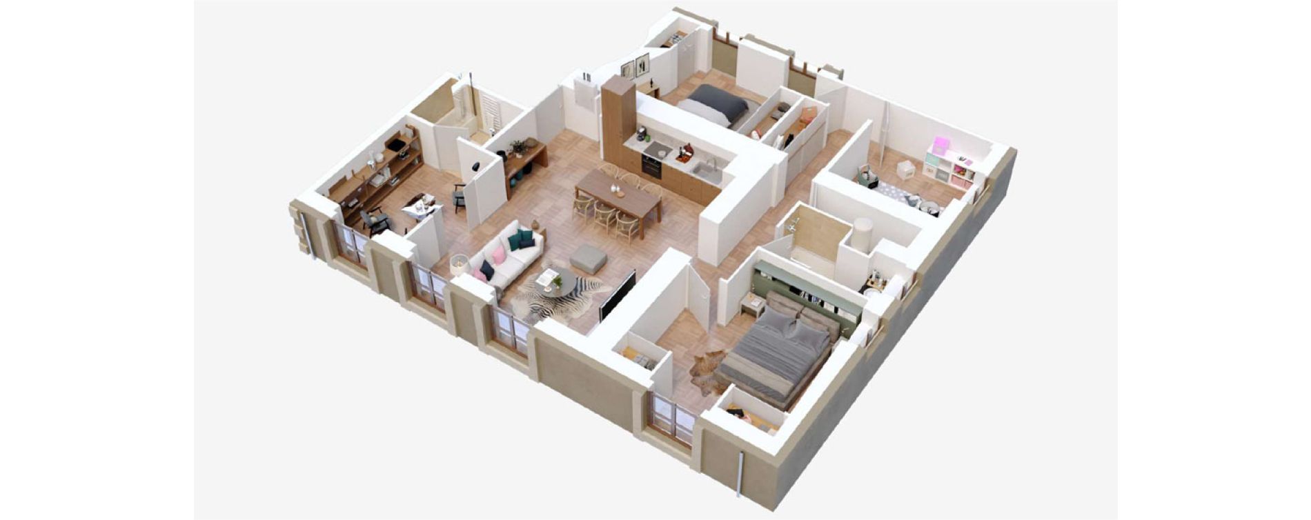 Appartement T5 de 104,24 m2 &agrave; B&eacute;ziers Saint-nazaire