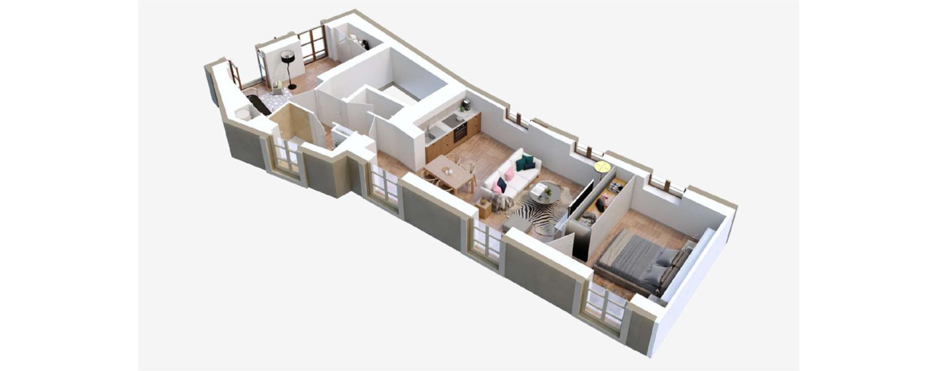 Appartement T3 de 54,22 m2 &agrave; B&eacute;ziers Saint-nazaire
