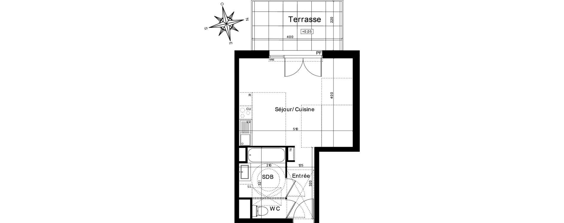 Appartement T1 de 29,85 m2 &agrave; Castelnau-Le-Lez L'aube rouge